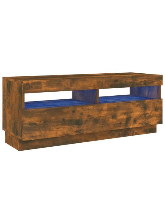 TV skříňka s LED osvětlením kouřový dub 100 x 35 x 40 cm