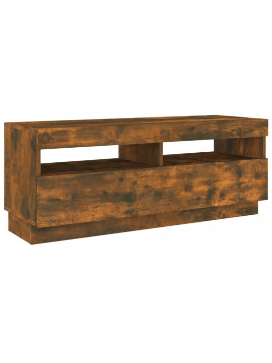 TV skříňka s LED osvětlením kouřový dub 100 x 35 x 40 cm