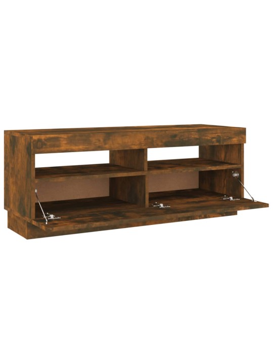 TV skříňka s LED osvětlením kouřový dub 100 x 35 x 40 cm