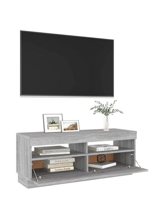 TV skříňka s LED osvětlením šedá sonoma 100 x 35 x 40 cm