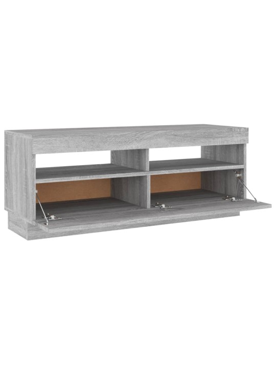 TV skříňka s LED osvětlením šedá sonoma 100 x 35 x 40 cm