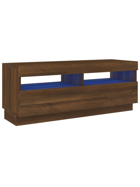 TV skříňka s LED osvětlením hnědý dub 100 x 35 x 40 cm