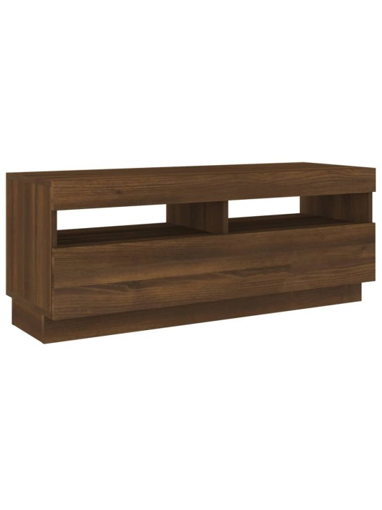 TV skříňka s LED osvětlením hnědý dub 100 x 35 x 40 cm