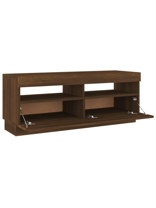 TV skříňka s LED osvětlením hnědý dub 100 x 35 x 40 cm