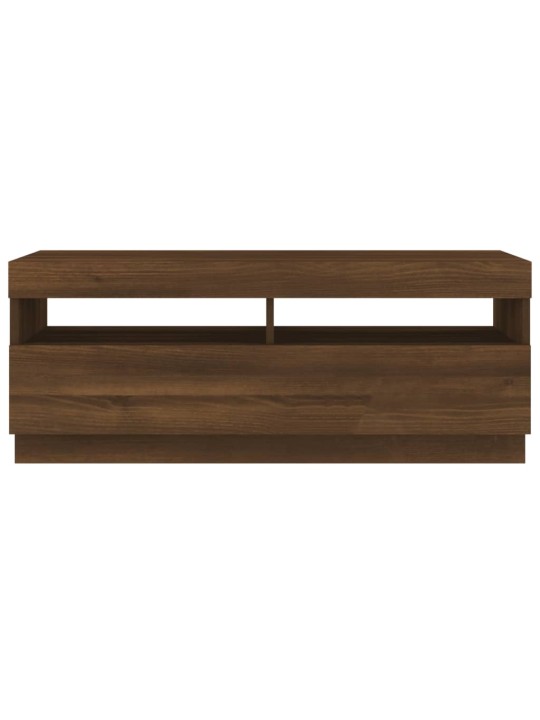 TV skříňka s LED osvětlením hnědý dub 100 x 35 x 40 cm