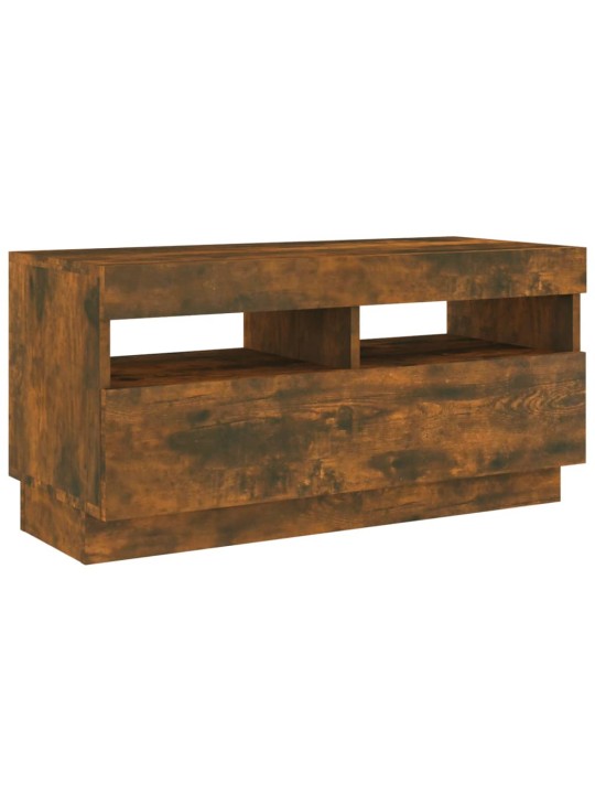 TV skříňka s LED osvětlením kouřový dub 80 x 35 x 40 cm