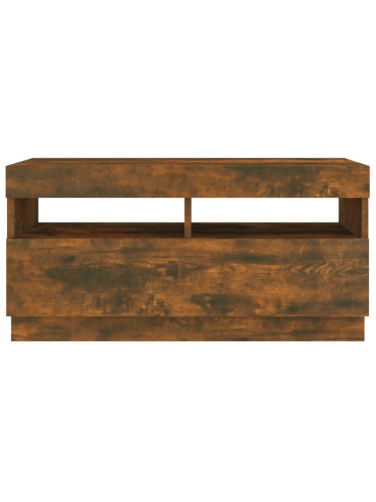TV skříňka s LED osvětlením kouřový dub 80 x 35 x 40 cm