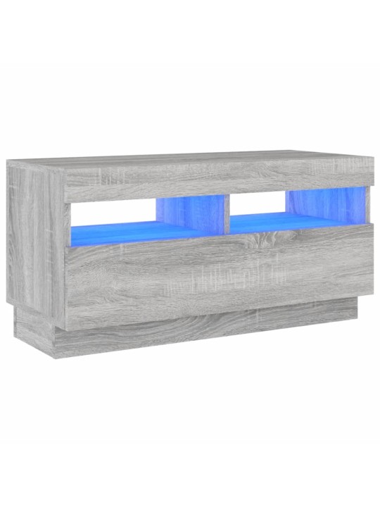 TV skříňka s LED osvětlením šedá sonoma 80 x 35 x 40 cm