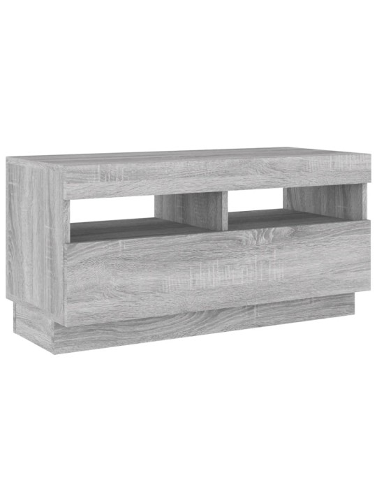 TV skříňka s LED osvětlením šedá sonoma 80 x 35 x 40 cm