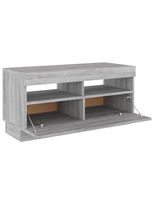 TV skříňka s LED osvětlením šedá sonoma 80 x 35 x 40 cm