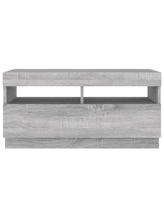 TV skříňka s LED osvětlením šedá sonoma 80 x 35 x 40 cm