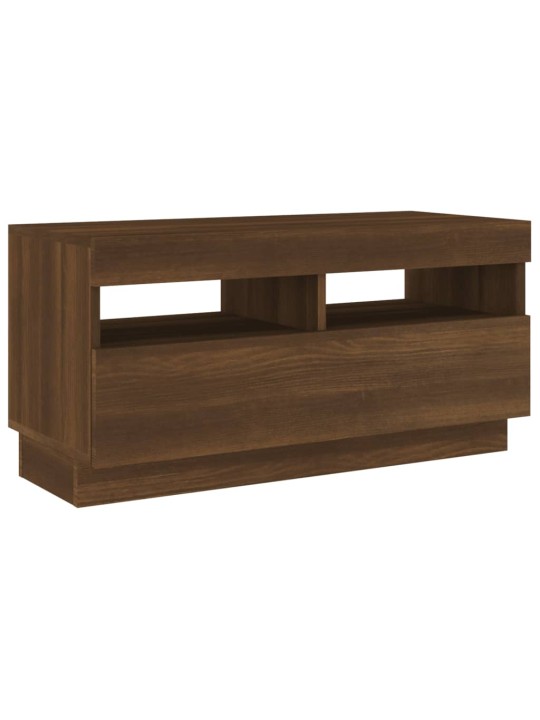 TV skříňka s LED osvětlením hnědý dub 80 x 35 x 40 cm