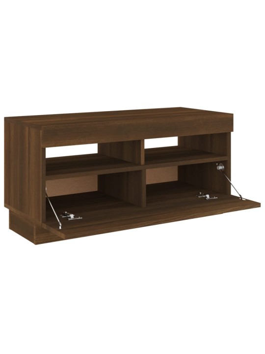 TV skříňka s LED osvětlením hnědý dub 80 x 35 x 40 cm