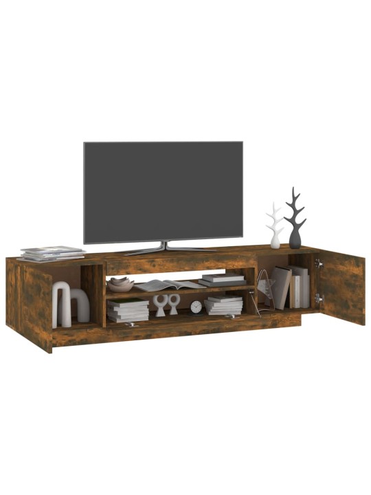 TV skříňka s LED osvětlením kouřový dub 160 x 35 x 40 cm
