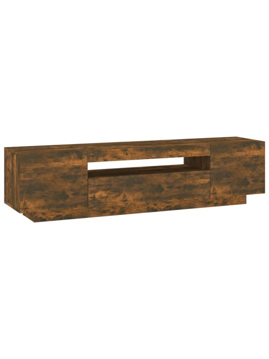 TV skříňka s LED osvětlením kouřový dub 160 x 35 x 40 cm