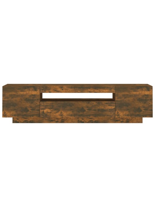 TV skříňka s LED osvětlením kouřový dub 160 x 35 x 40 cm