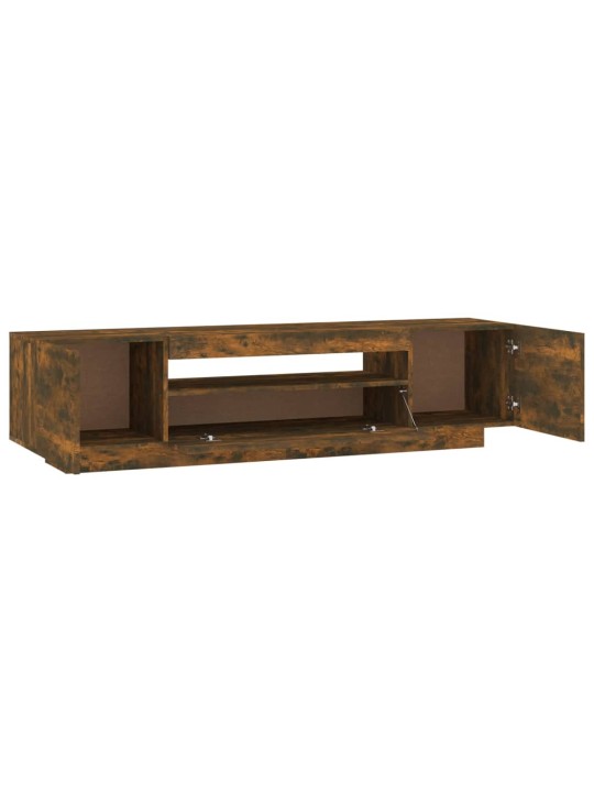 TV skříňka s LED osvětlením kouřový dub 160 x 35 x 40 cm