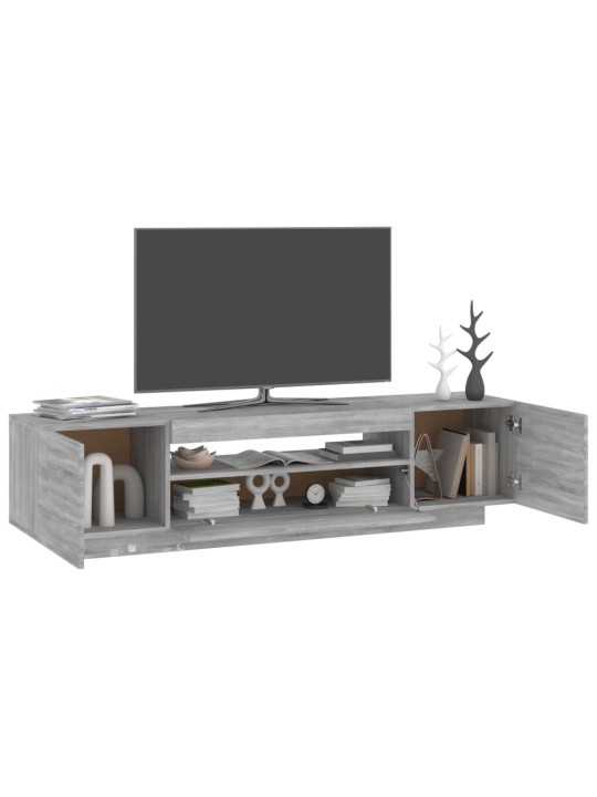 TV skříňka s LED osvětlením šedá sonoma 160 x 35 x 40 cm