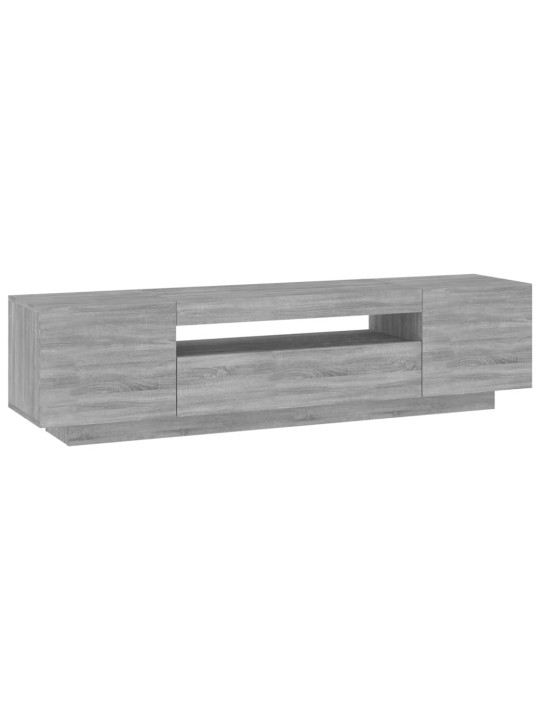 TV skříňka s LED osvětlením šedá sonoma 160 x 35 x 40 cm