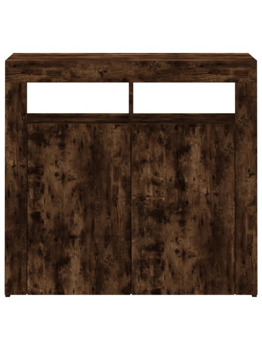 Příborník s LED osvětlením kouřový dub 80 x 35 x 75 cm