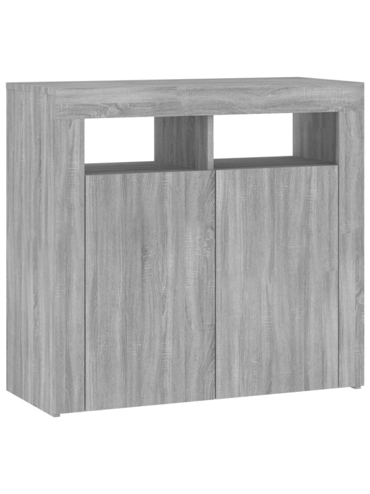 Příborník s LED osvětlením šedý sonoma 80 x 35 x 75 cm