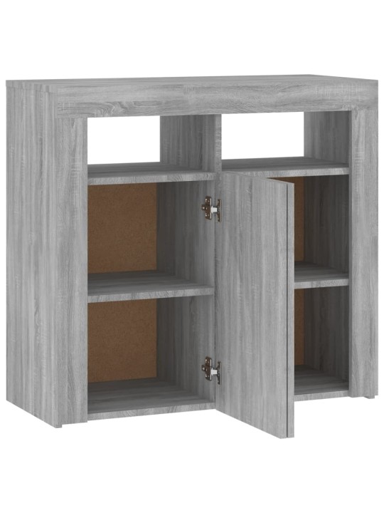 Příborník s LED osvětlením šedý sonoma 80 x 35 x 75 cm