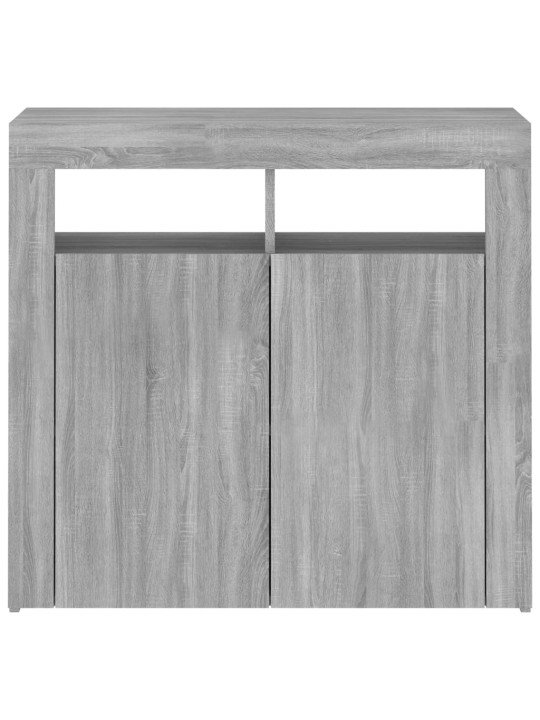 Příborník s LED osvětlením šedý sonoma 80 x 35 x 75 cm