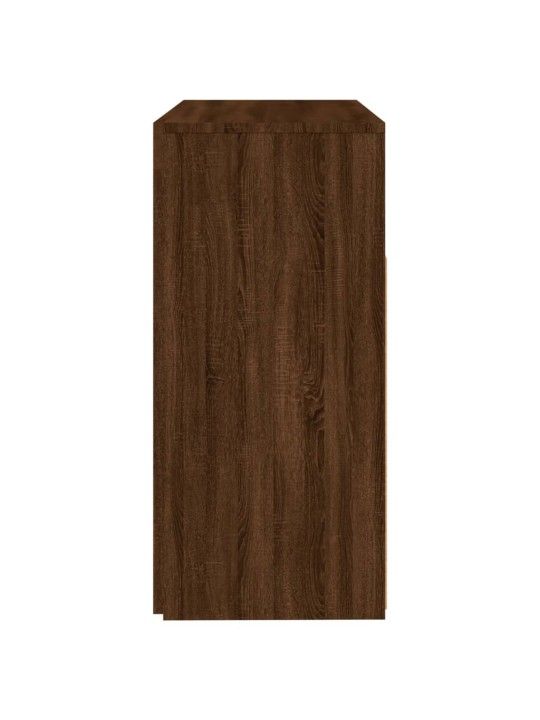 Příborník s LED osvětlením hnědý dub 80 x 35 x 75 cm