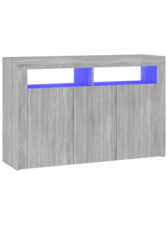 Příborník s LED osvětlením šedý sonoma 115,5 x 30 x 75 cm