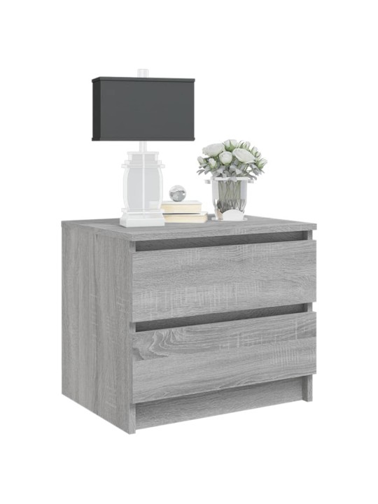 Noční stolky 2 ks šedé sonoma 50x39x43,5 cm kompozitní dřevo