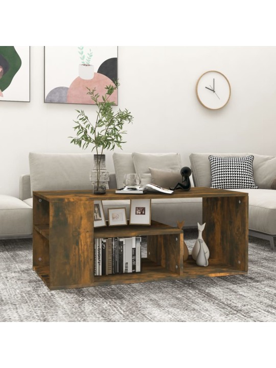 Konferenční stolek kouřový dub 100x50x40 cm kompozitní dřevo