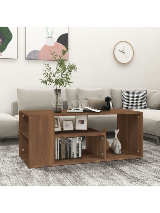 Konferenční stolek hnědý dub 100x50x40 cm kompozitní dřevo