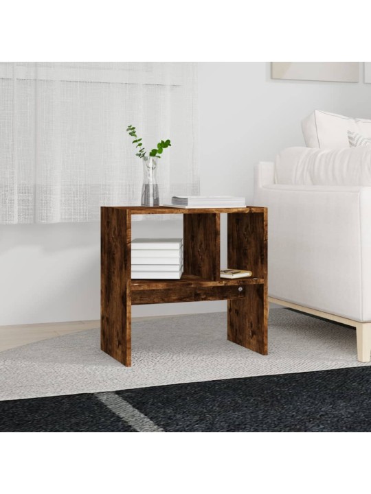 Odkládací stolek kouřový dub 50x30x50 cm kompozitní dřevo
