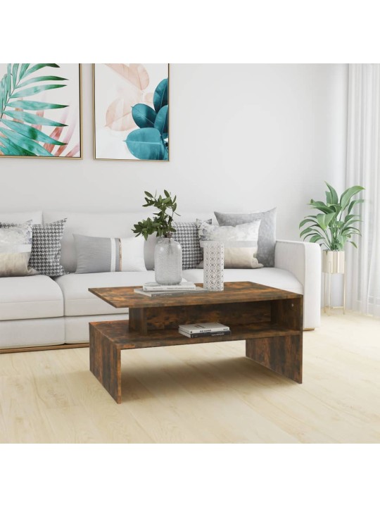 Konferenční stolek kouřový dub 90x60x42,5 cm kompozitní dřevo