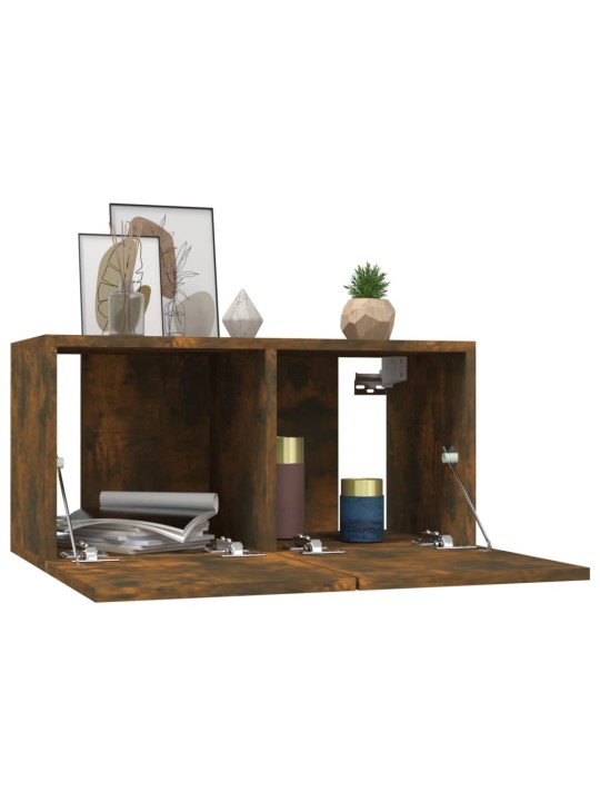 Závěsné TV skříňky 2 ks kouřový dub 60 x 30 x 30 cm