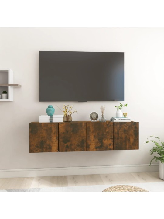 Závěsné TV skříňky 2 ks kouřový dub 60 x 30 x 30 cm