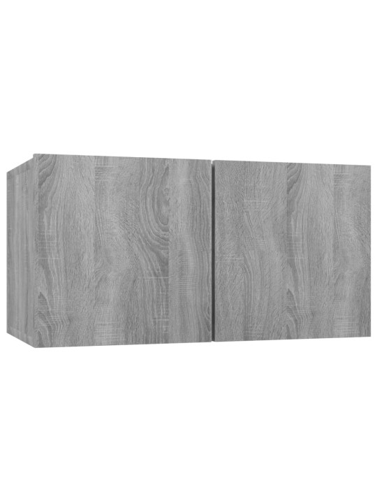 Závěsné TV skříňky šedé sonoma 2 ks 60 x 30 x 30 cm kompozit