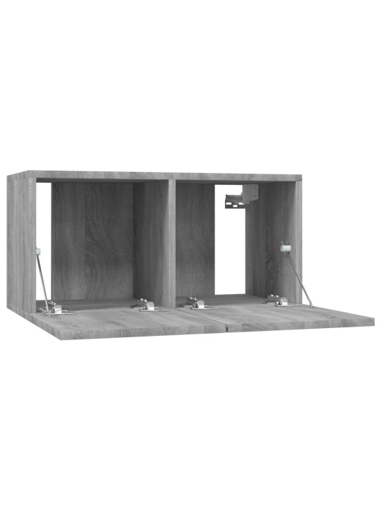 Závěsné TV skříňky šedé sonoma 2 ks 60 x 30 x 30 cm kompozit