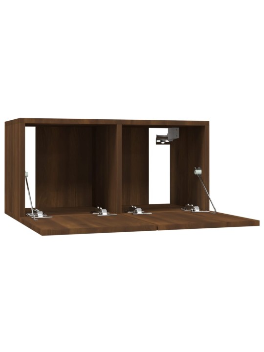 Závěsná TV skříňka hnědý dub 60 x 30 x 30 cm kompozitní dřevo
