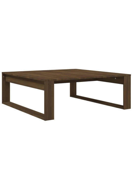 Konferenční stolek hnědý dub 100 x 100 x 35 cm kompozitní dřevo