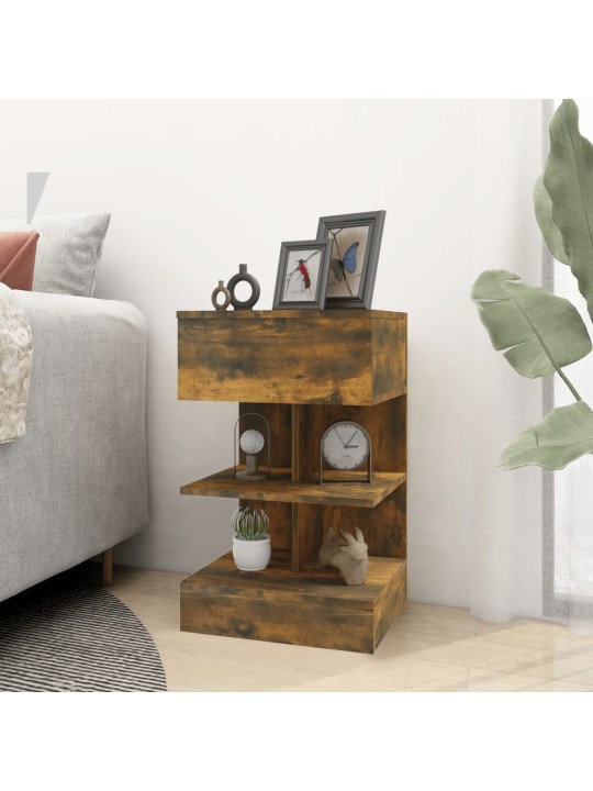 Noční stolky 2 ks kouřový dub 40 x 35 x 65 cm kompozitní dřevo