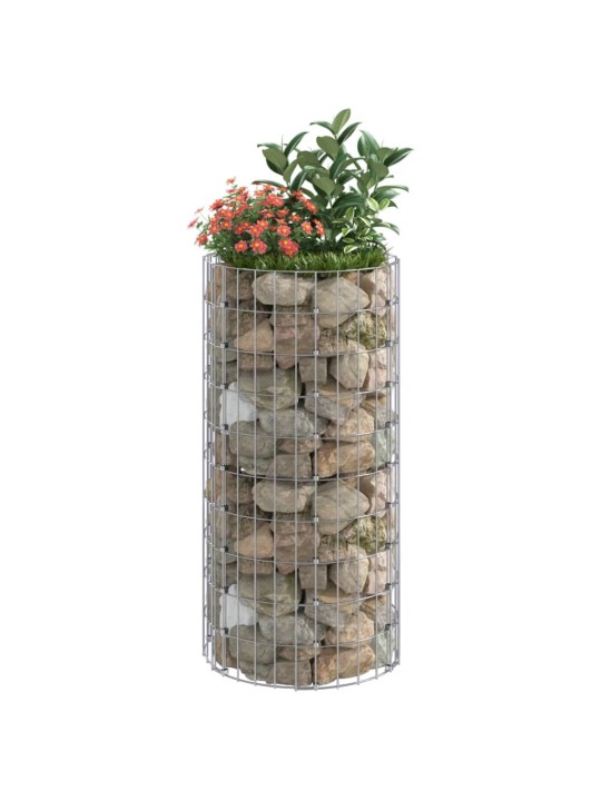 Kruhový gabionový sloupek pozinkovaná ocel Ø 50 x 100 cm