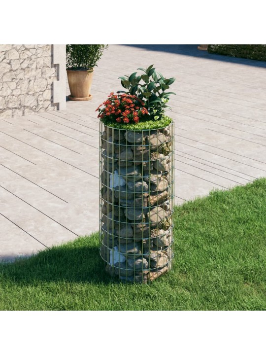 Kruhový gabionový sloupek pozinkovaná ocel Ø 50 x 100 cm