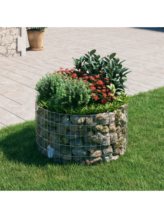 Kruhový gabionový sloupek pozinkovaná ocel Ø 100 x 50 cm