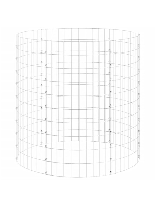 Kruhový gabionový sloupek pozinkovaná ocel Ø 100 x 100 cm
