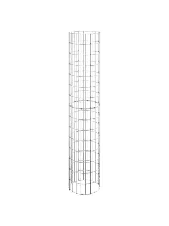 Kruhové gabionové záhony 3 ks pozinkovaná ocel Ø 30 x 150 cm
