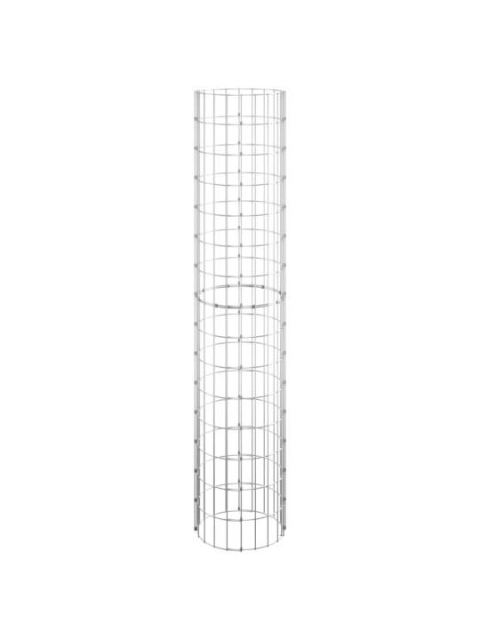 Kruhové gabionové záhony 3 ks pozinkovaná ocel Ø 30 x 150 cm