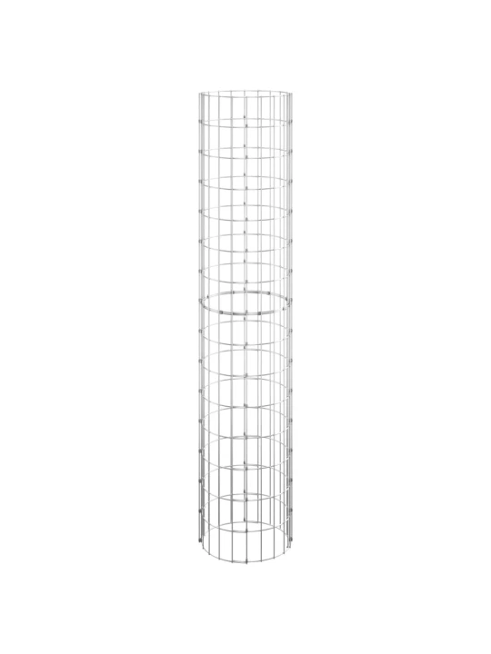 Kruhové gabionové záhony 3 ks pozinkovaná ocel Ø 30 x 150 cm
