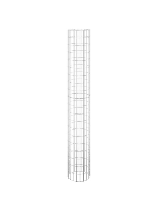 Kruhové gabionové záhony 3 ks pozinkovaná ocel Ø 30 x 200 cm