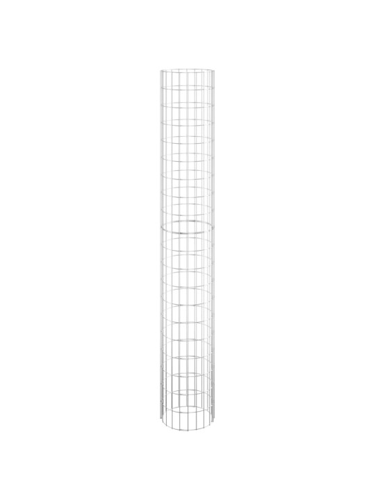 Kruhové gabionové záhony 3 ks pozinkovaná ocel Ø 30 x 200 cm